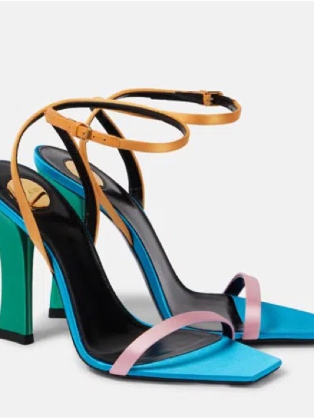 Saint Laurent Dominique 110 Crêpe Satin Sandals